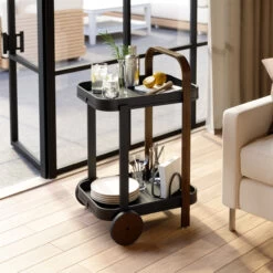 Drinks Trolley - Bellwood - Natural & White -Home Essentials Shop pic 10003 3 6267d9e6a8c02