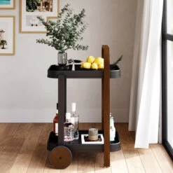 Drinks Trolley - Bellwood - Natural & White -Home Essentials Shop pic 10003 3 6267d9eb8338b