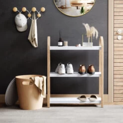 3 Tier Shelf - Bellwood - Natural & White -Home Essentials Shop pic 10004 3 6267efd383db3