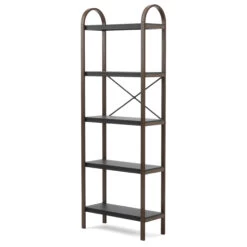 5 Tier Shelf - Bellwood - White & Natural -Home Essentials Shop pic 10005 3 6267f97918867
