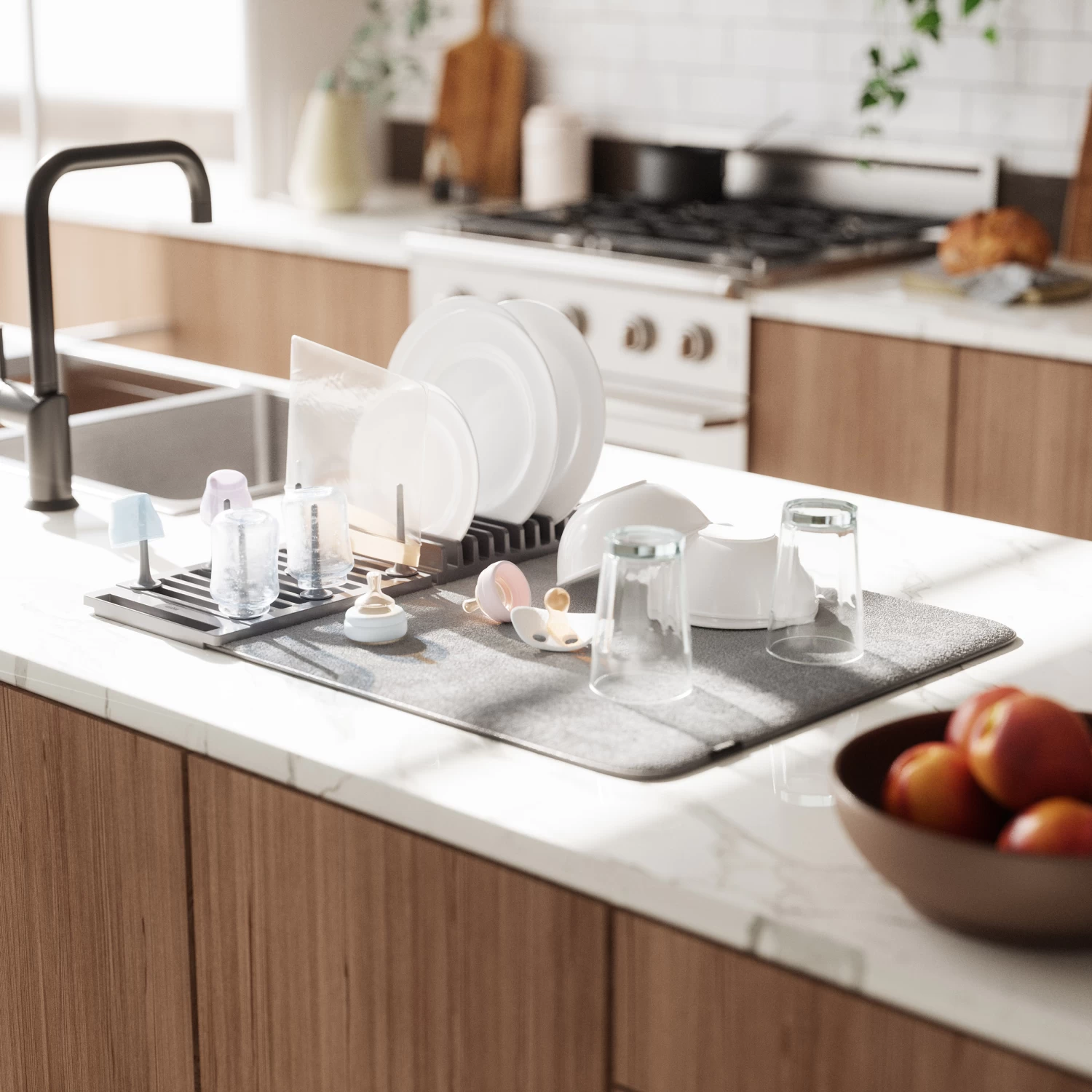 Peg Drying Rack With Mat - Udry - Linen 2 Peg Drying Rack With Mat - Udry - Linen - Image 2