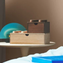 Giant LEGO Brick Wooden Desktop Drawer - Medium - Dark Stained Oak -Home Essentials Shop pic 10029 3 6283b919b878b