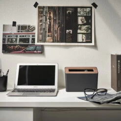 Tabletop Bin - White And Light Wood -Home Essentials Shop pic 10056 3 62b1c6b6e1ae5