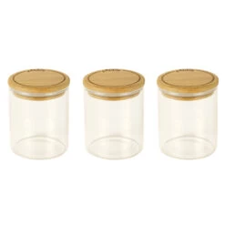 Glass Spice Jars - Set Of 3 -Home Essentials Shop pic 10057 3 62b2e28cc55a6
