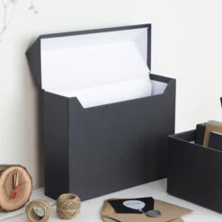 Filing Box With 12 Dividers - Lovisa - Charcoal