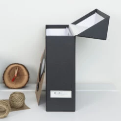 Filing Box With 12 Dividers - Lovisa - Charcoal -Home Essentials Shop pic 10239 3 63f75d3240e9c