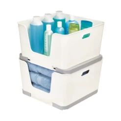 Stackable Storage Basket - Open Front -Home Essentials Shop pic 10336 3 632080223e999