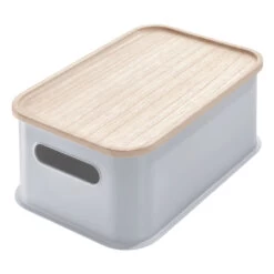 Handled Storage Bin With Lid - Rectangular - White -Home Essentials Shop pic 10354 3 6332d69b31acf