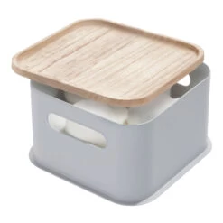 Handled Storage Bin With Lid - Square 8 Handled Storage Bin With Lid - Square -Home Essentials Shop pic 10355 3 6332e331c1e5b