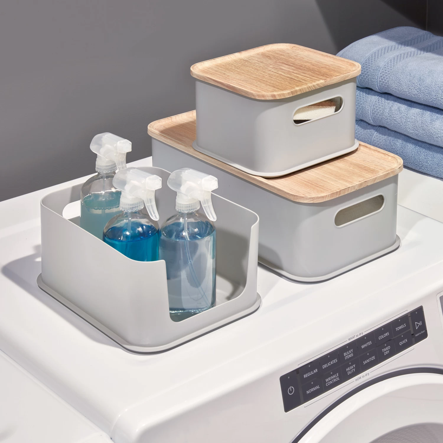 Handled Storage Bin With Lid - Square 3 Handled Storage Bin With Lid - Square - Image 3