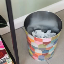 Metal Wastepaper Bin - Confetto -Home Essentials Shop pic 10403 3 63624dc9c758e