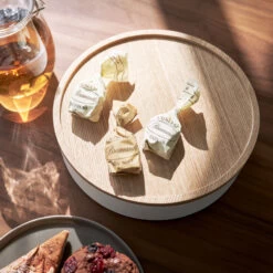 Round Storage Container With Lid - Shallow - White -Home Essentials Shop pic 10434 3 63986e1a3f757