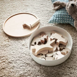 Round Storage Container With Lid - Shallow - White -Home Essentials Shop pic 10434 3 63986e2eb494e