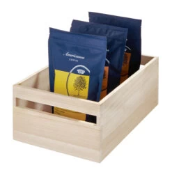 Wooden Pantry Storage Bin With Handle - Tall Large -Home Essentials Shop pic 10451 3 63ada90f53e19