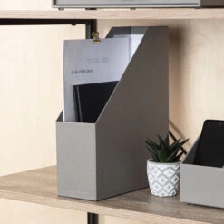 File And Magazine Box With Label Holder - Set Of 6 - Charcoal -Home Essentials Shop pic 10485 3 63c56bf45ea79