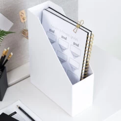 File And Magazine Box With Label Holder - Set Of 6 - Charcoal -Home Essentials Shop pic 10485 3 63c56c2fb2c51