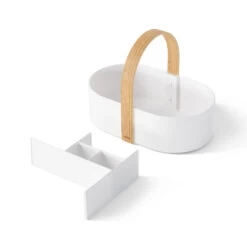 Oval Handled Storage Caddy - Bellwood - Black & Walnut -Home Essentials Shop pic 10497 3 63da66c69678f