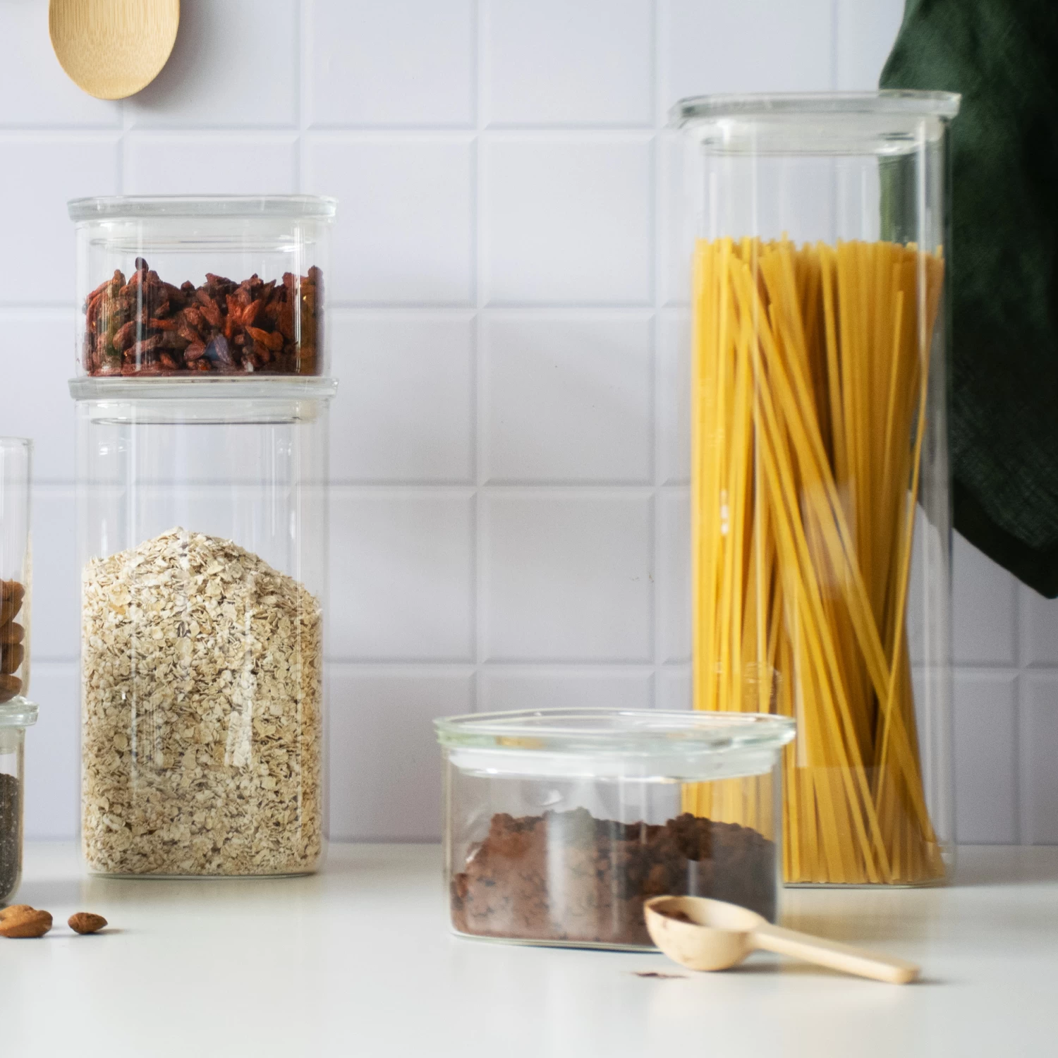 Glass Storage Canister With Glass Lid - 500ml 2 Glass Storage Canister With Glass Lid - 500ml - Image 2