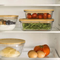 Rectangular Glass Container With Bamboo Lid - 1500ml -Home Essentials Shop pic 10751 3 6501cbc579a71