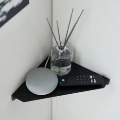 Wall Mounted Corner Shelf - White -Home Essentials Shop pic 10776 3 652e5d031b764