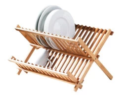 Bamboo Plate Rack