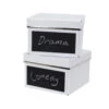 2 X Chalkboard DVD Storage Boxes
