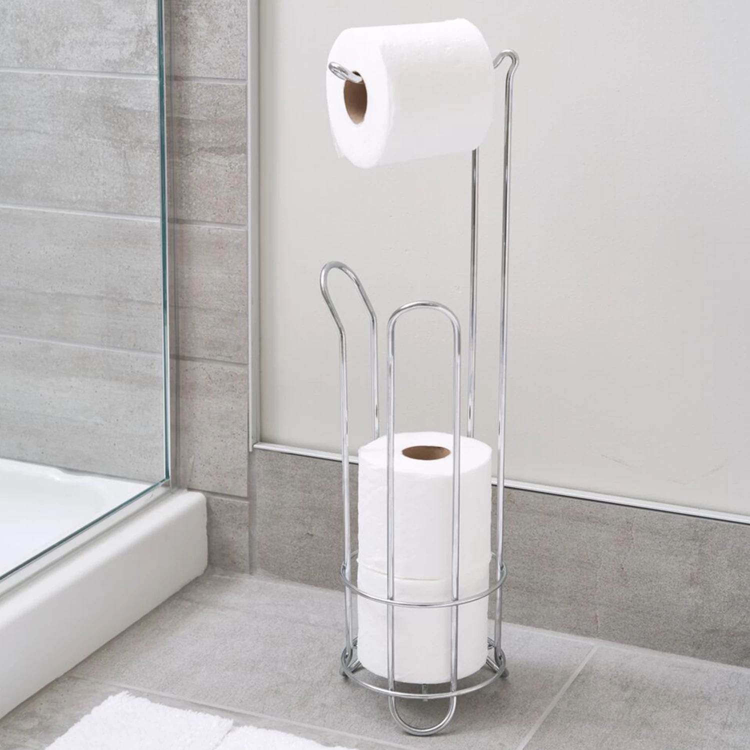 Classico Toilet Roll Stand - Chrome 2 Classico Toilet Roll Stand - Chrome - Image 2
