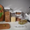 5 X Clear Kitchen Storage Canisters
