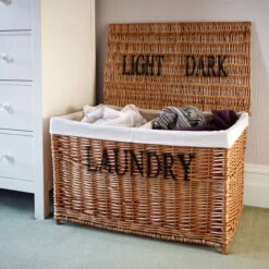 Wicker Laundry Sorter Hamper