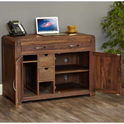 Solid Walnut Hidden Home Office - Shiro -Home Essentials Shop pic 2355 3 5fa1316b089b9