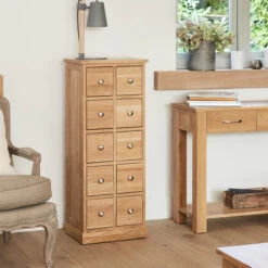 Solid Oak CD & DVD Storage Chest - Mobel