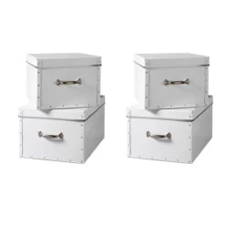 Set Of 4 Storage Boxes -Home Essentials Shop pic 2920 3 5fa2ccfb5f931
