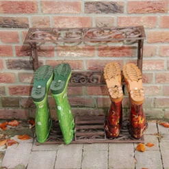 Small Wellington Boot Rack - Wrought Iron