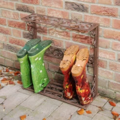 Small Wellington Boot Rack - Wrought Iron -Home Essentials Shop pic 3011 3 5fa3bb2757528