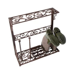 Small Wellington Boot Rack - Wrought Iron -Home Essentials Shop pic 3011 3 5fa3bb2ca358d