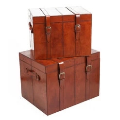 Buffalo Leather Storage Trunk - Medium -Home Essentials Shop pic 3551 3 5fb64fea98bac