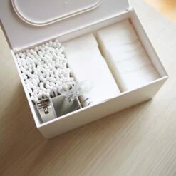 Cotton Pad And Bud Lidded Storage Box - White -Home Essentials Shop pic 3738 3 5fa9592e53c53