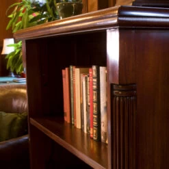 Solid Mahogany Low Open Bookcase - La Roque -Home Essentials Shop pic 4459 3 5ffeeea11c32b