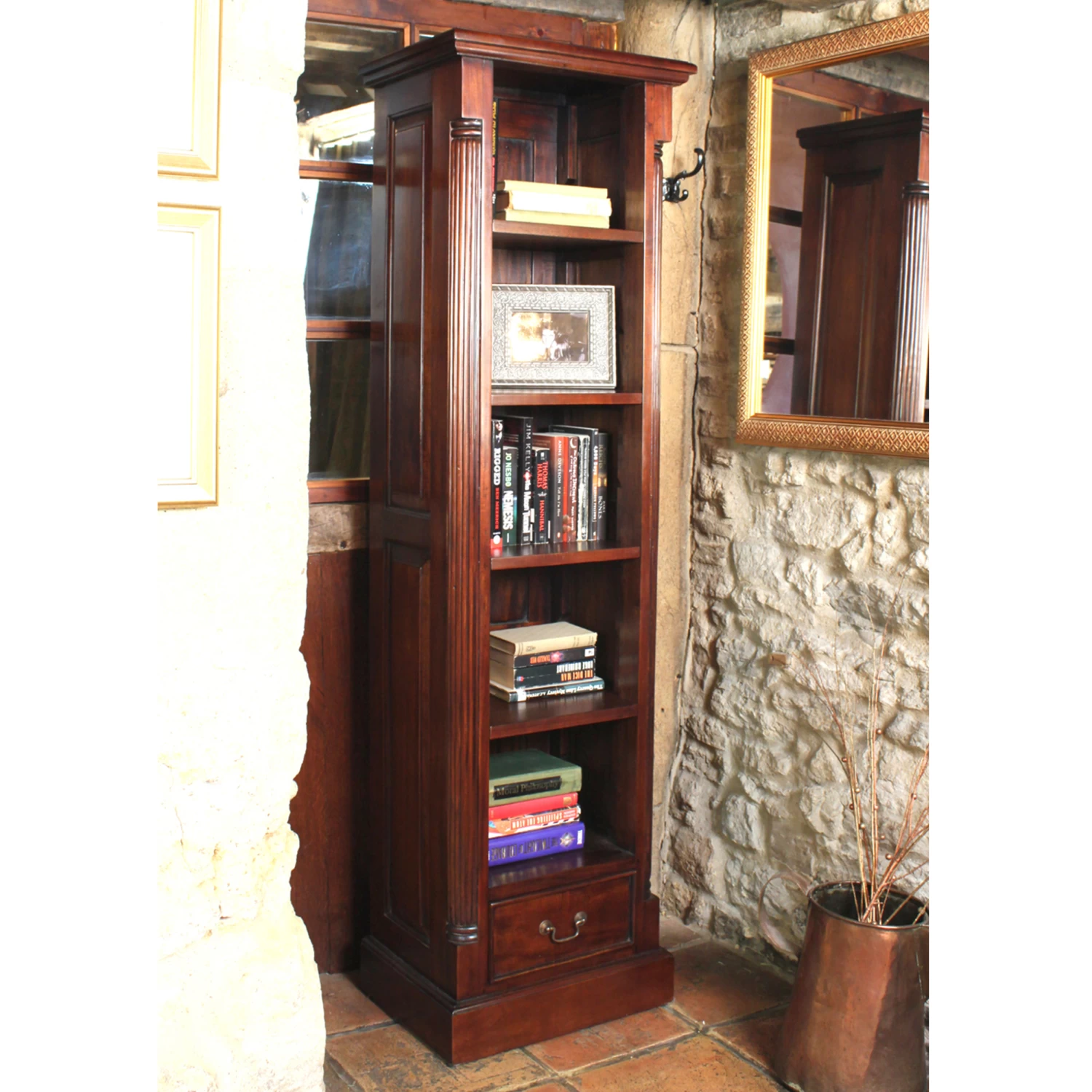 Narrow Alcove Bookcase - La Roque 1 Narrow Alcove Bookcase - La Roque