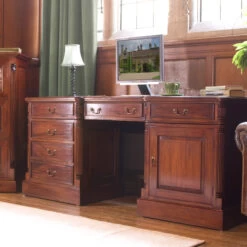 Twin Pedestal Computer Desk - La Roque