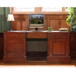 Twin Pedestal Computer Desk - La Roque -Home Essentials Shop pic 4465 3 5fad5898e5e8d