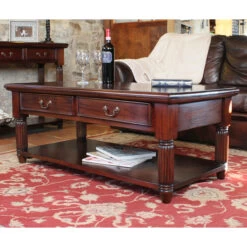 Solid Mahogany Coffee Table With Drawers - La Roque -Home Essentials Shop pic 4468 3 5fad5946a7b0c