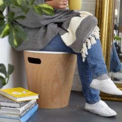 Woodrow Storage Stool - Black And Walnut -Home Essentials Shop pic 4966 3 60019db987cb8