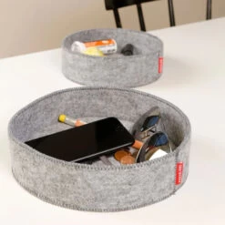 Set Of 2 Felt Storage Trays