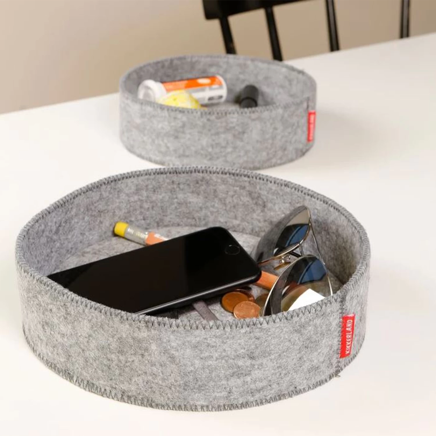 Set Of 2 Felt Storage Trays 1 Set Of 2 Felt Storage Trays