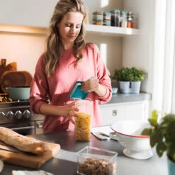3 X Stacking Kitchen Storage Canisters - Omnia - Blue -Home Essentials Shop pic 5121 3 6054b25ca2b88