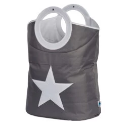 Grey Laundry Bag - Star -Home Essentials Shop pic 5296 3 5fae621d733e7