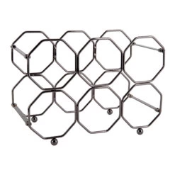 Folding Honeycomb Wine Rack - Grey -Home Essentials Shop pic 5556 3 5d84c0cbdb0cf