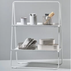 Freestanding Bathroom Shelving Unit - Soft Grey -Home Essentials Shop pic 5565 3 608bfb6ac00be