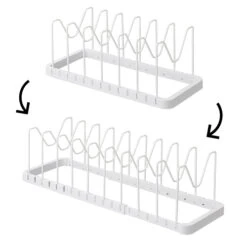 Extendable Pan Lid And Frying Pan Organiser - White 13 Extendable Pan Lid And Frying Pan Organiser - White -Home Essentials Shop pic 9016 3 5db6e52a04470